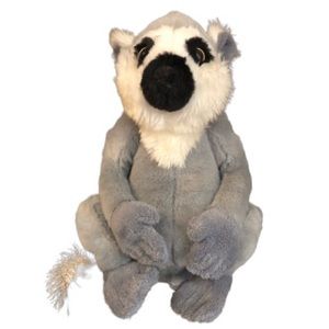 NWOT Webkins Lemur Ganz stuffed animal. Grey and soft with bushy tail.